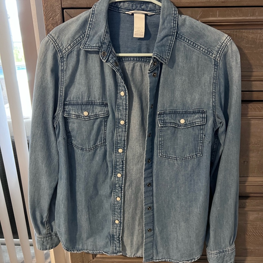 Faux jean shirt